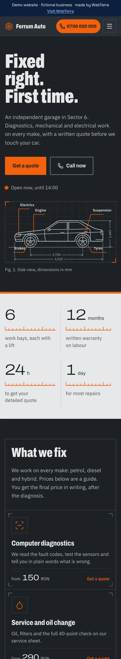 Ferrum Auto: the first screens on a phone