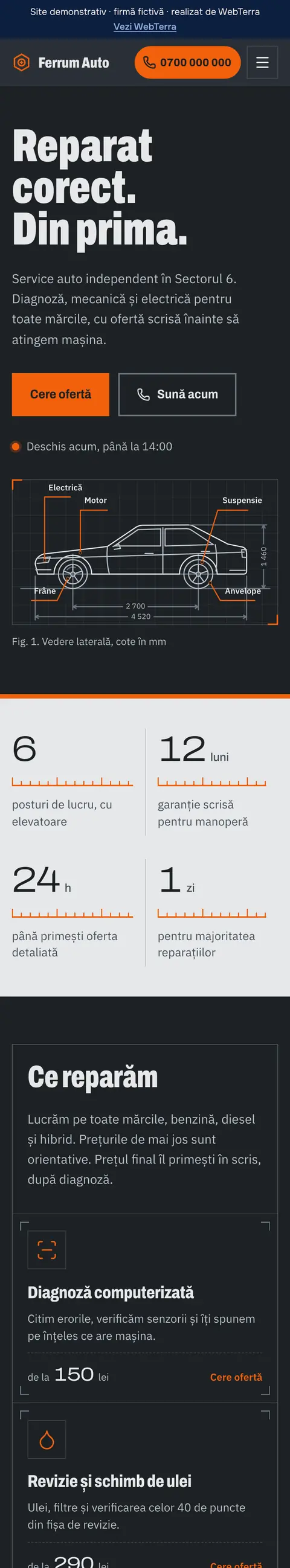 Ferrum Auto: primele ecrane, pe telefon